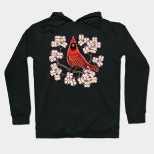 Red Cardinal dogwood flower North Carolina Virginia Hoodie